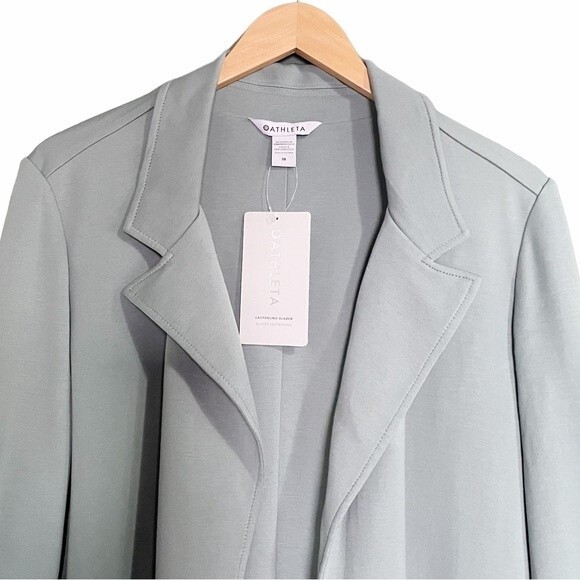 NWT Athleta Eastbound Blazer Minimalist Gray Sage Green Jacket Women’s Size18 - Picture 5 of 16